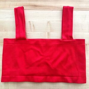 Spiritual Gangster Bold Red Sports Bra, Sz M/L (P2P 13”)